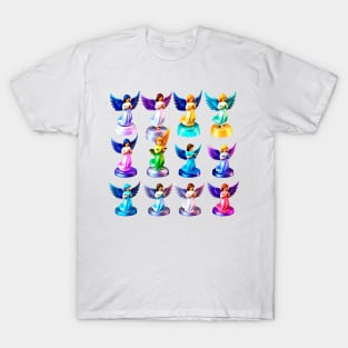 Souvenirs made of plastic images of colorful angels T-Shirt